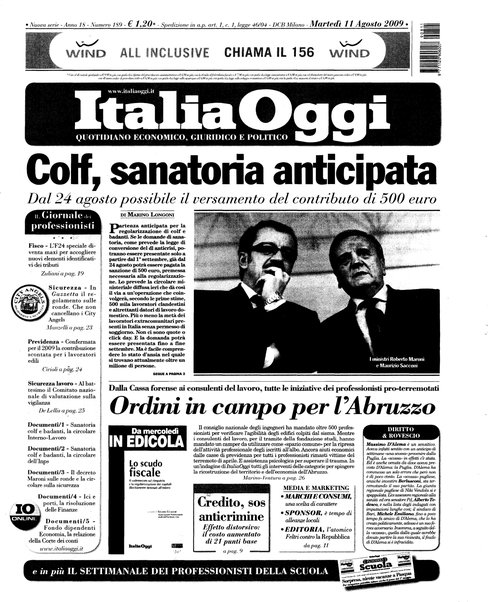 Italia oggi : quotidiano di economia finanza e politica